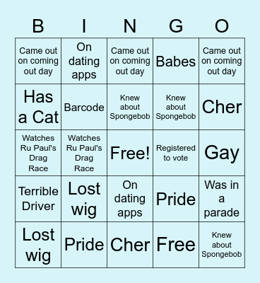 Out RVA Happy Hour Bingo Card