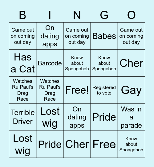 Out RVA Happy Hour Bingo Card
