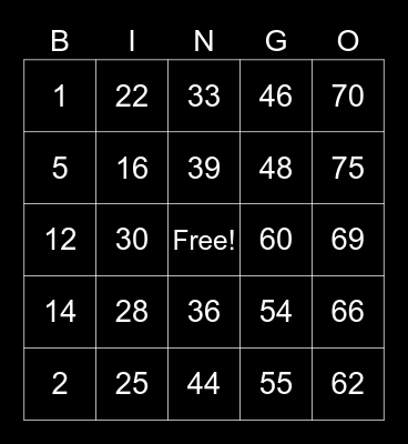 FAChat - Mary D. Bingo Card