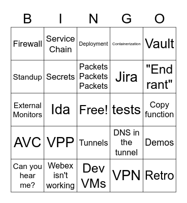 Backend Bingo Card
