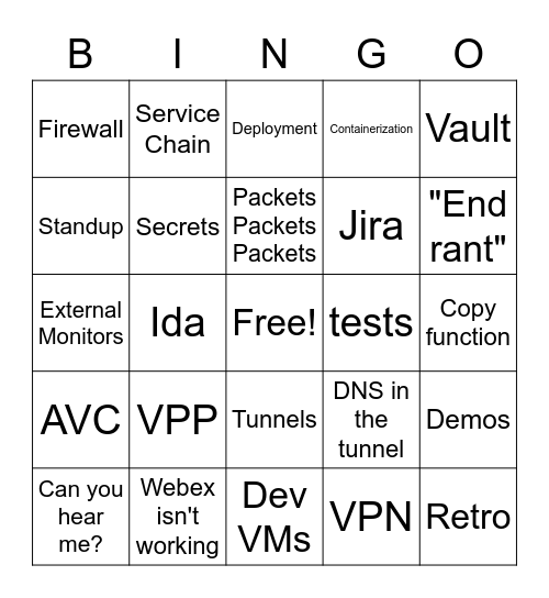 Backend Bingo Card