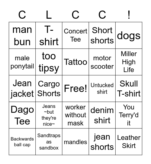 Not a Country Club-- a Petting Zoo Bingo Card