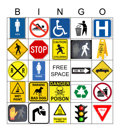 Environmental Signs Bingo Card