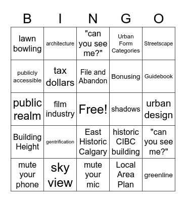 Monday Funday Bingo Card