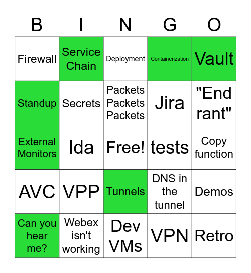 Backend Bingo Card