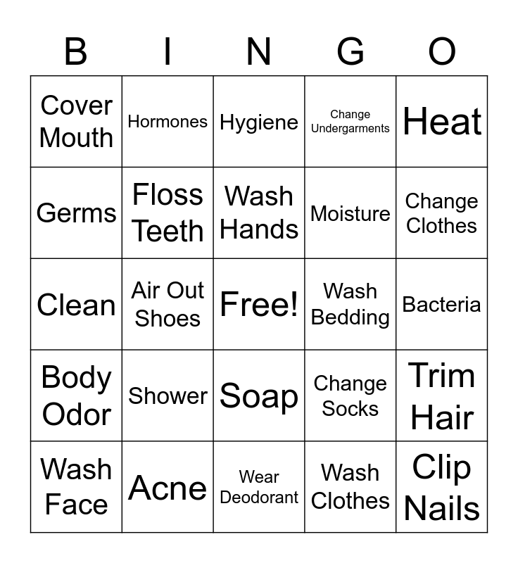 personal-hygiene-bingo-card