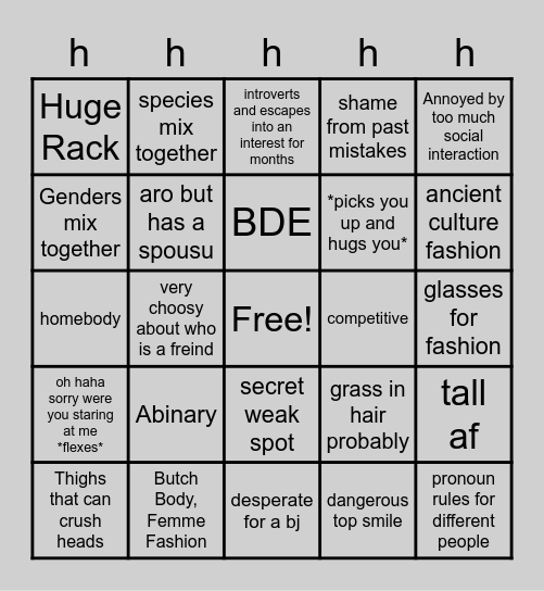 Juniper Bingo Card