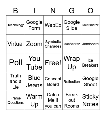 Virtual Engagement Activities Bingo Card