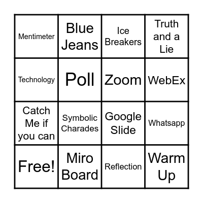Virtual Engagement Activities Bingo Card