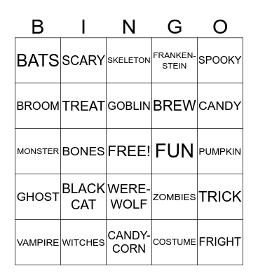 HALLOWEEN BINGO Card