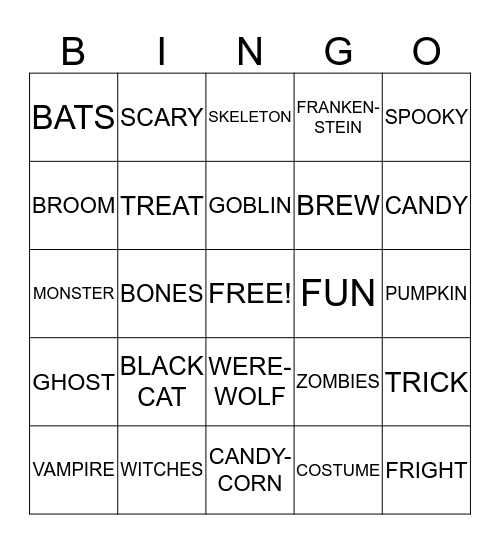 HALLOWEEN BINGO Card