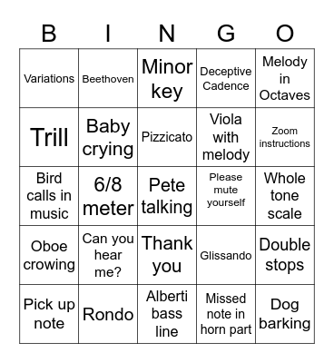 Bingo for Linda Bingo Card