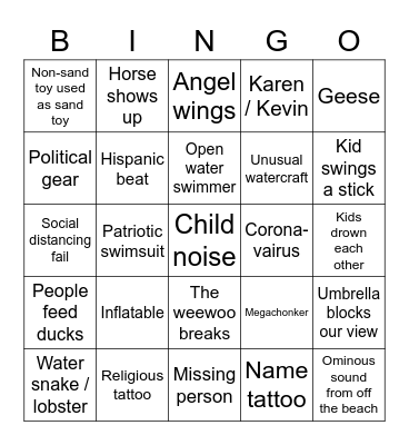 Today sucks at the DAR Bingo Card