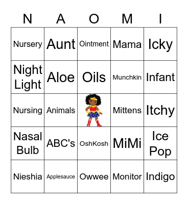 Naomi Bingo Card