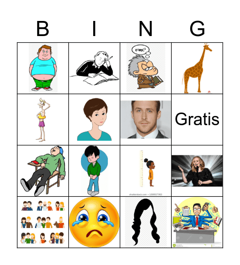 Personalidad y Apariencia Bingo Card