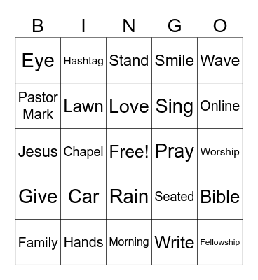 Sunday Morning Bingo - Word Edition Bingo Card
