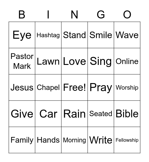 Sunday Morning Bingo - Word Edition Bingo Card