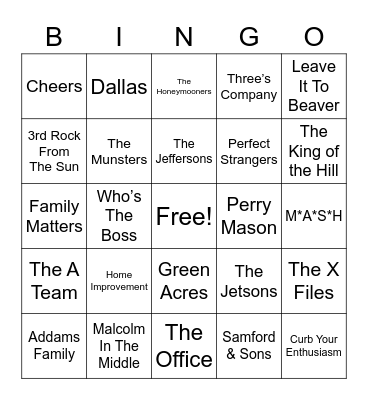 Total-Quiz.com Presents Radio Bingo: TV Themes Bingo Card