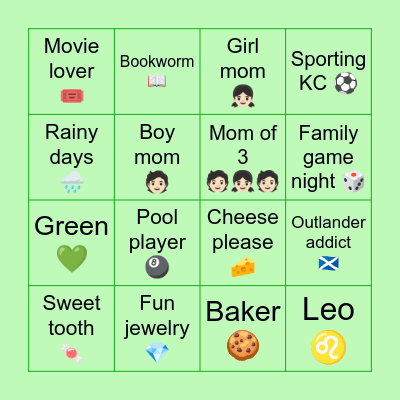 Sprinkling LVCO Bingo Card