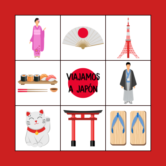 Viajamos a Japón Bingo Card