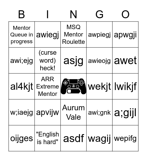 Komi's Stream Bingo Card