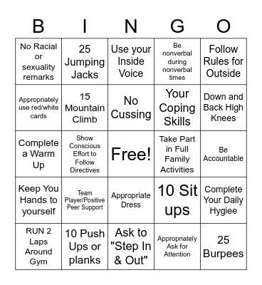 Pathfinder's Bingo Card