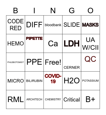 LAB WEEK 2020 Bingo Card