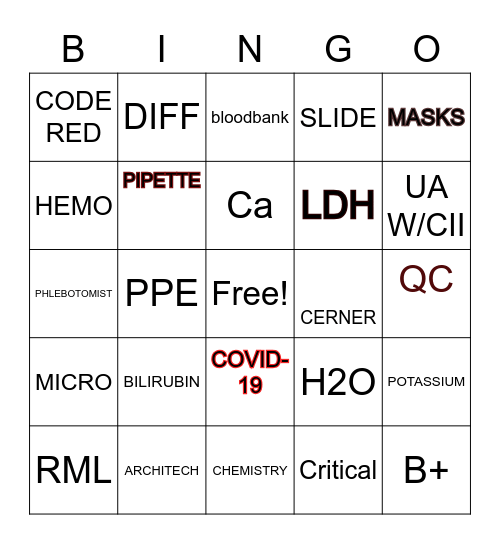 LAB WEEK 2020 Bingo Card