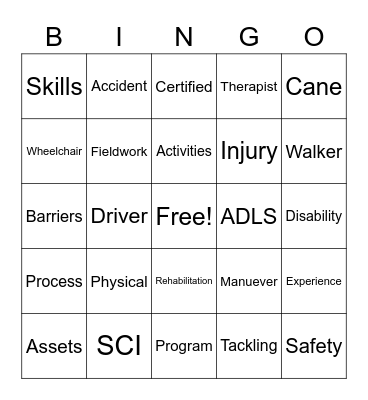 Work Safety Bingo Card