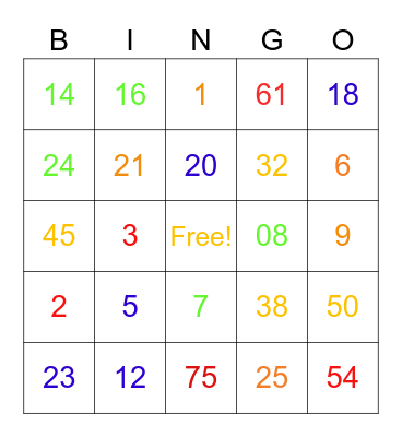 JW KIDS Bingo Card