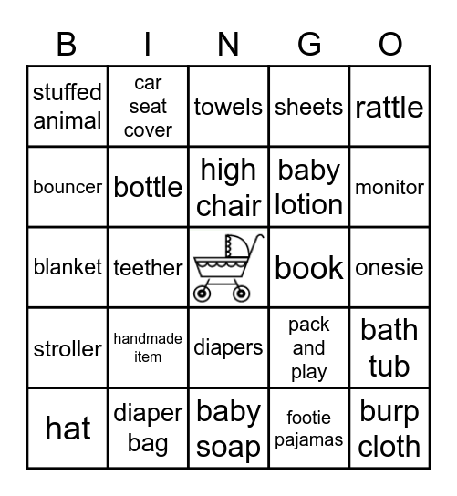 Baby Albers Bingo Card