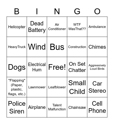Location Audio Bingo Card