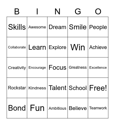 MOTIVATIONAL Bingo Card