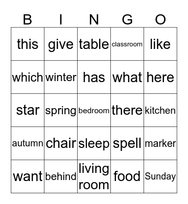 Bingo Card