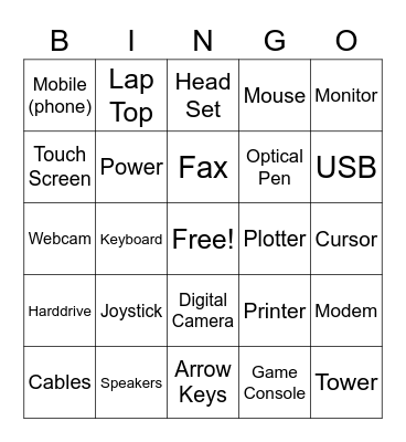 Information Technology Bingo Card