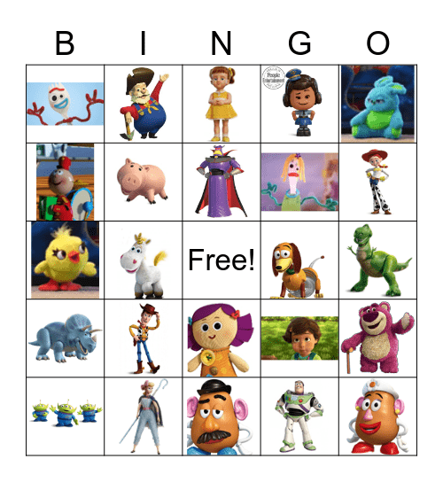 Toy Story 4 Bingo Card