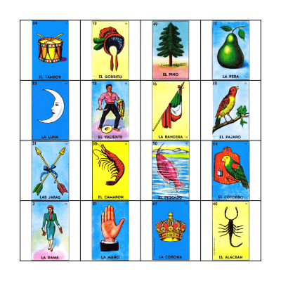 Loteria Bingo Card