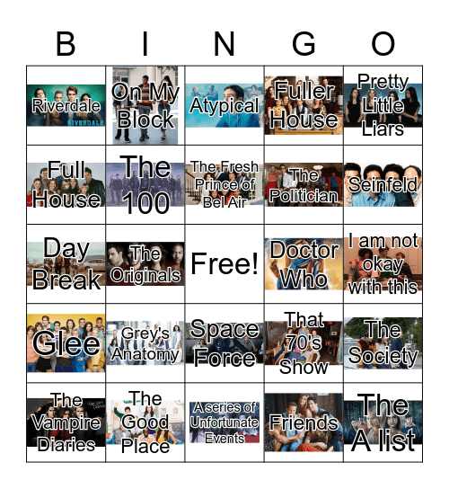 T.V Shows :) Bingo Card