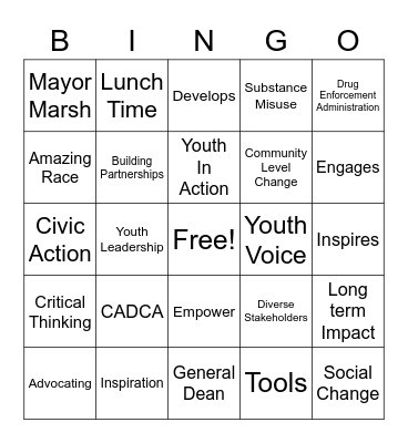 CADCA DAY 4 Bingo Card