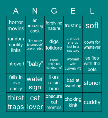 Angel bingo by Alvera Bingo Card