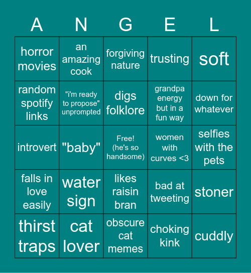 Angel bingo by Alvera Bingo Card