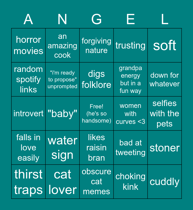 Angel Bingo By Alvera Bingo Card - angel falls roblox