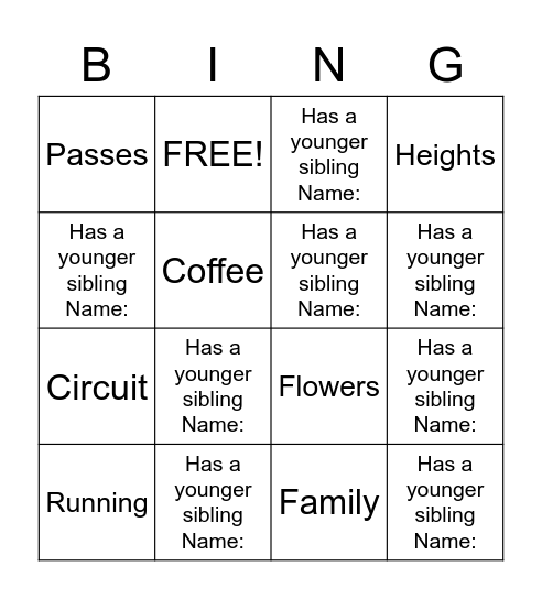 QR Code Bingo Card