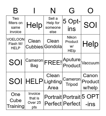 Halloween Bingo Card