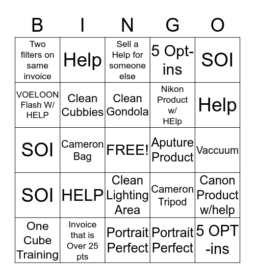 Halloween Bingo Card