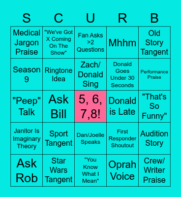 Rewatch Show Bingo Card