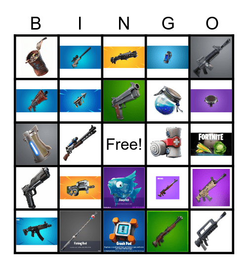 Fortnite Bingo Card