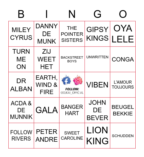 𝐌𝐈𝐒𝐓𝐄𝐑 𝐍𝐈𝐂𝐄𝐊𝐀𝐈 Bingo Card