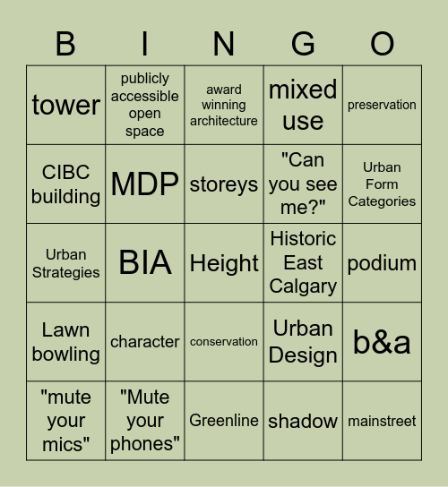 Monday Funday Bingo Card