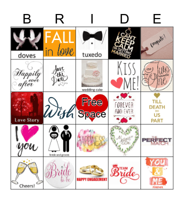 Bridal Shower Bingo Card